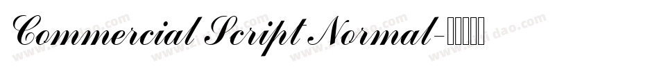 Commercial Script Normal字体转换